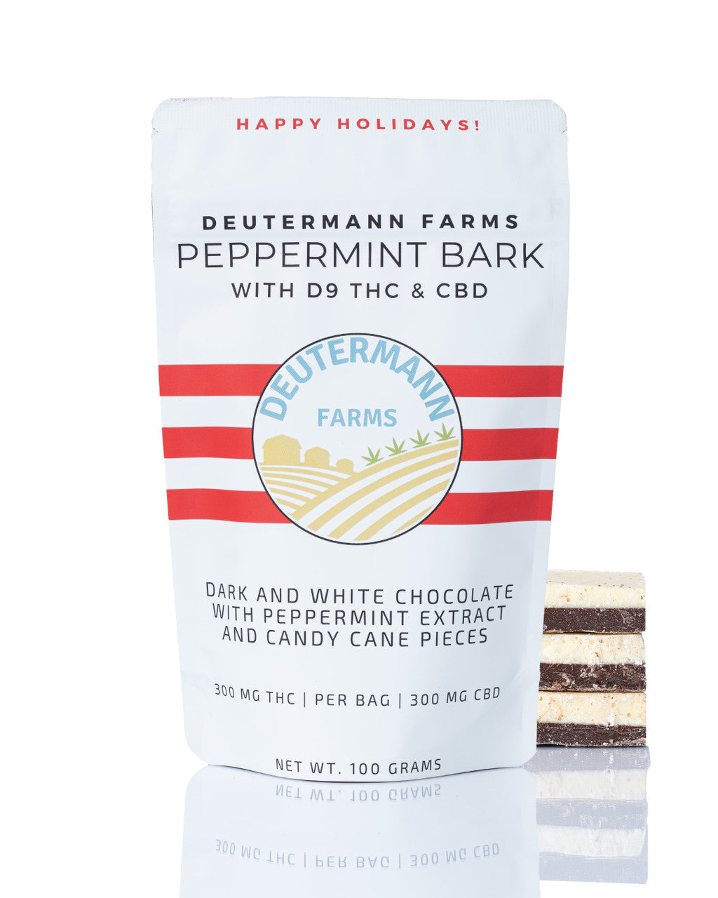 Deutermann Farms Peppermint Bark Dark & White Chocolate