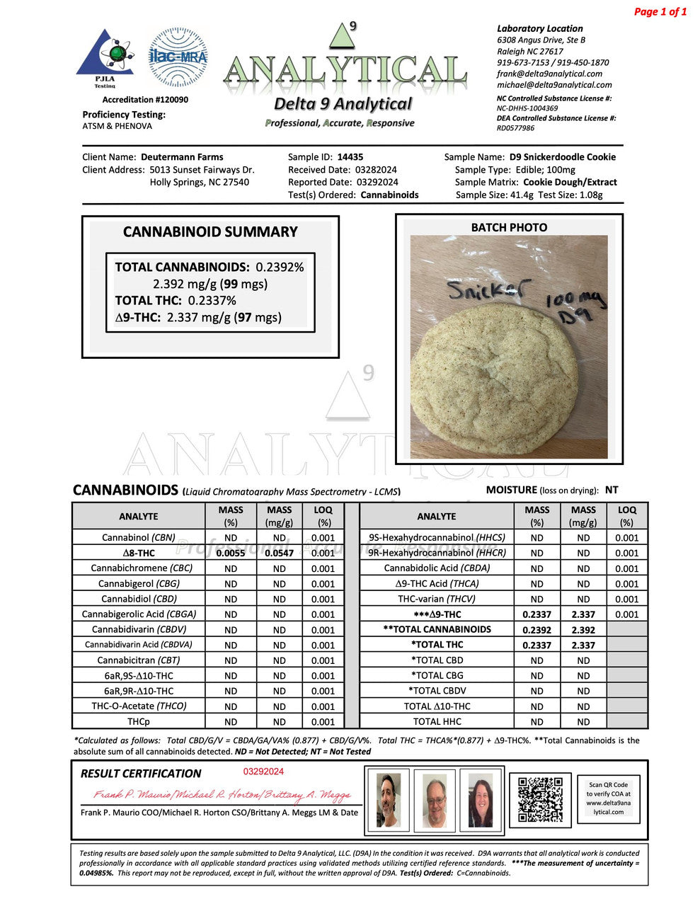 Deutermann Farms Cookies