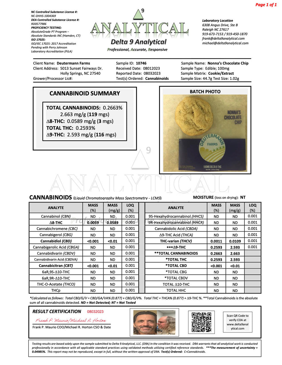 Deutermann Farms Cookies