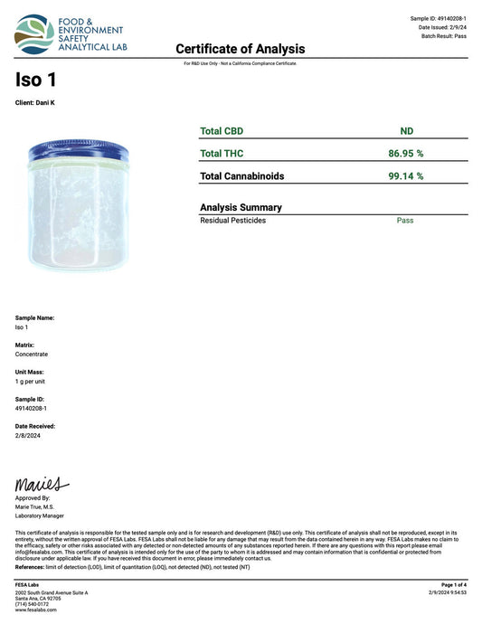 99% THCa Diamonds / Isolate