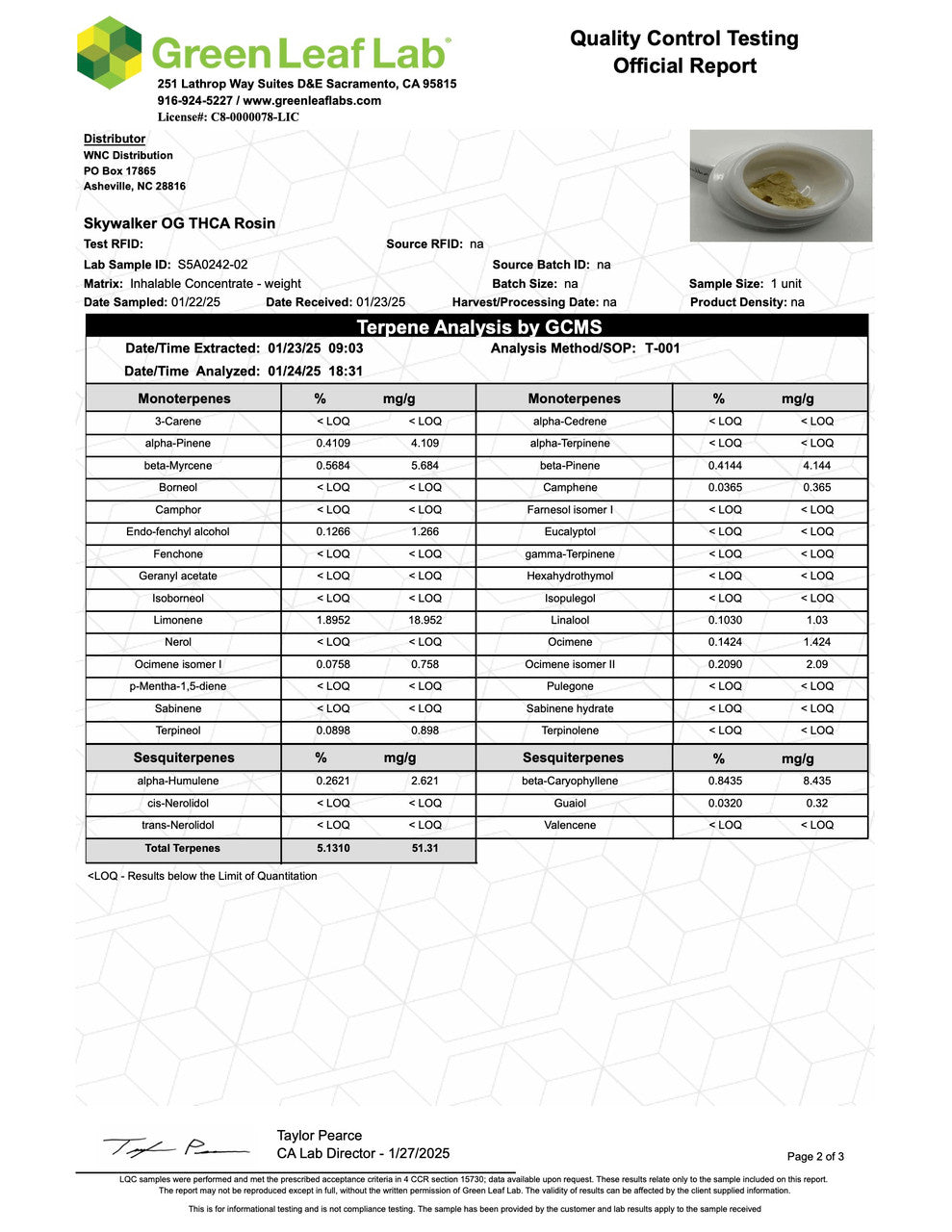 Apple Tartz Cold Cure Live Rosin (78.130% THCa)