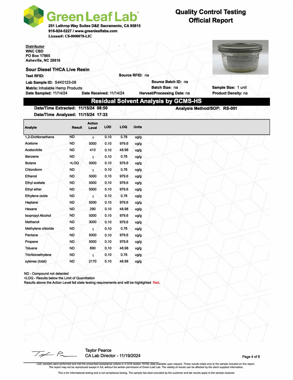 THCa Live Resin Disposable Cartridge 1g