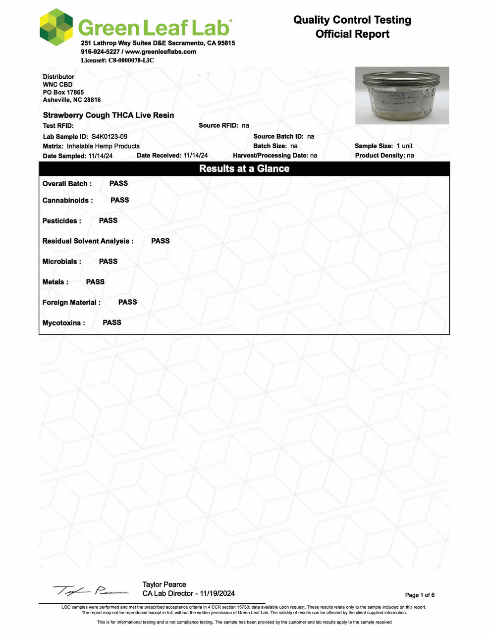 THCa Live Resin Disposable Cartridge 1g