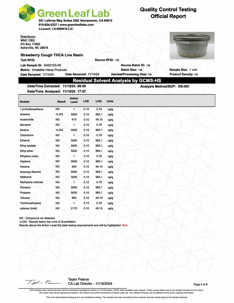 THCa Live Resin Disposable Cartridge 1g
