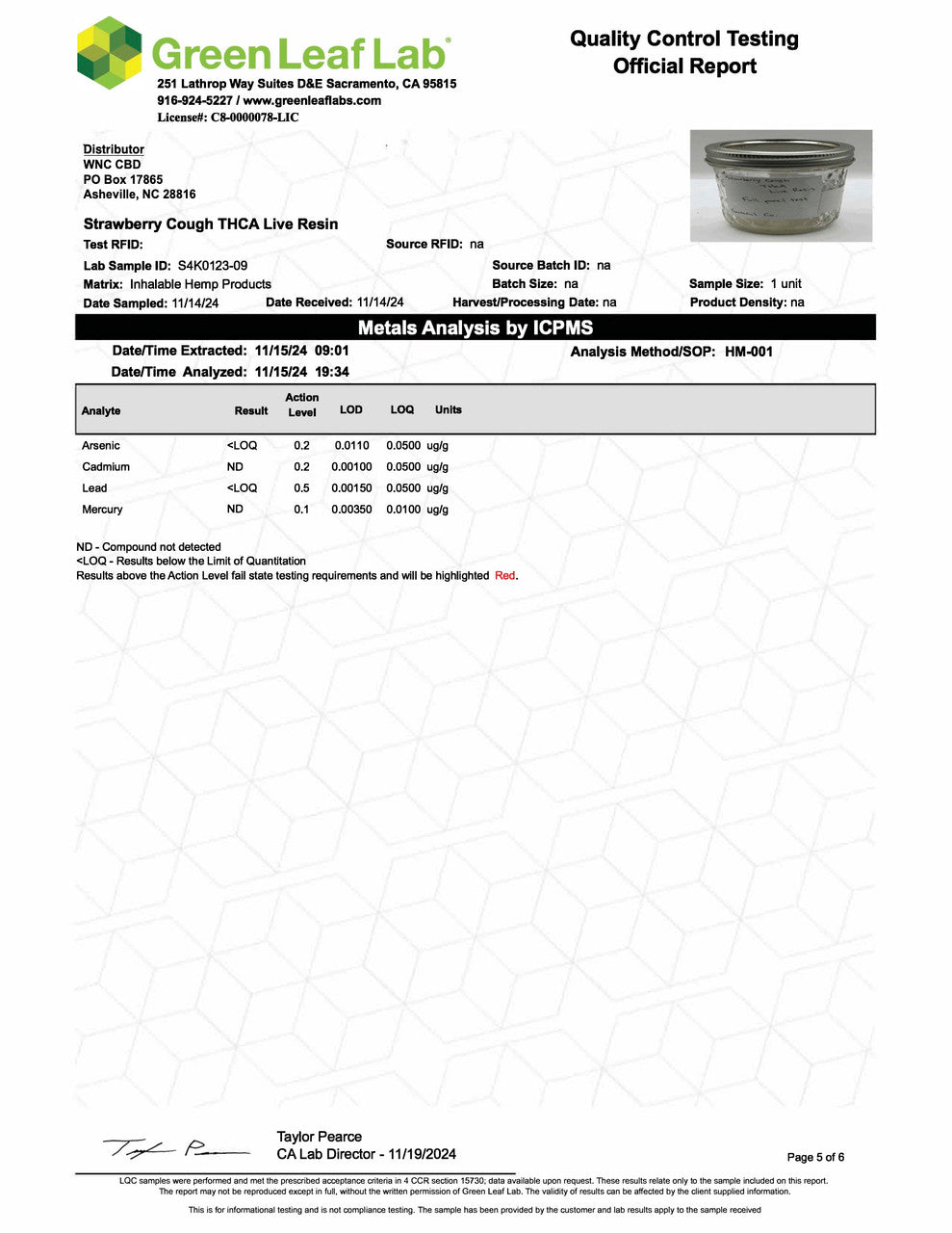 THCa Live Resin Disposable Cartridge 1g