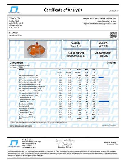 2:1 CBD:Δ9 Gummies
