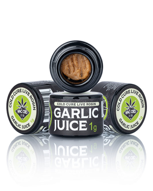 Garlic Juice Cold Cure Live Rosin (75.626% THCa)