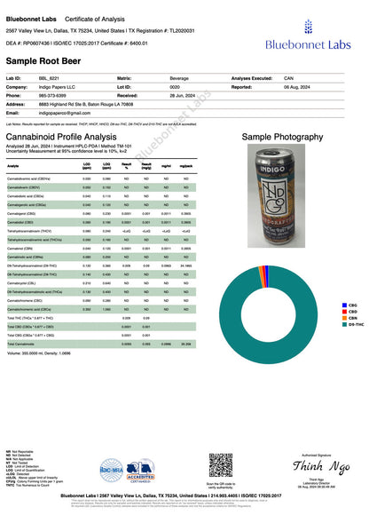 Indigo Root Beer 30mg ∆9 THC
